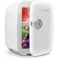 thumbnail image 1 of Mini Fridge CROWNFUL Mini Fridge, 4 Liter/6 Can Portable Cooler and Warmer Personal Refrigerator, AC/DC,White, 1 of 10