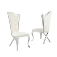 thumbnail image 1 of Crownie Cream/Silver Velvet Dining Chairs (Set of 2), 1 of 3