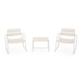 thumbnail image 1 of Crowningshield Outdoor Modern 2 Seater Chat Set, Matte White, 1 of 14