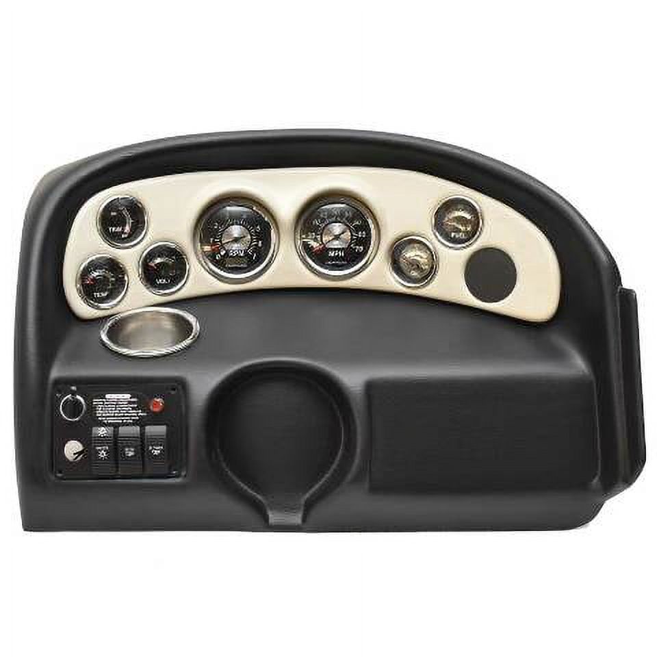 Crownline Boat Dash Panel Shroud 40678 w/ Teleflex Gauges Black