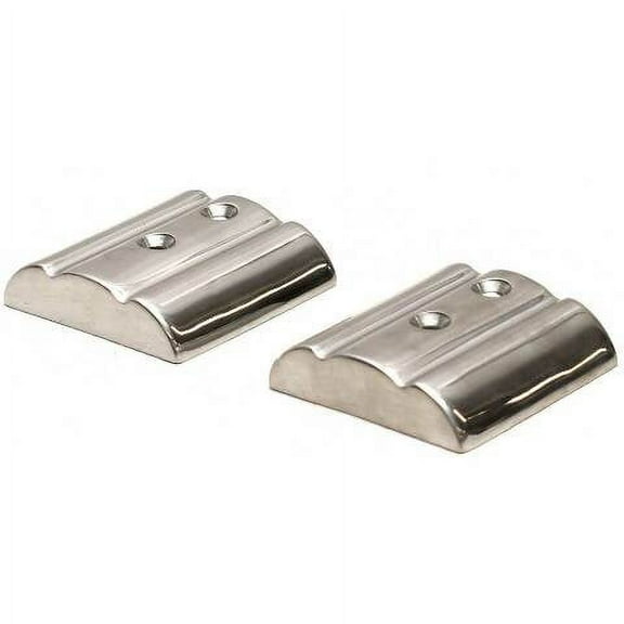 Crownline Boat Rub Rail End Caps 32036 | 2 1/8 Inch Stainless (Pair)
