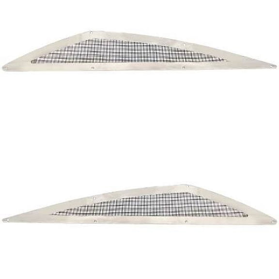 Crownline Boat Vent Grilles 30293 / 30294 | 34 x 5 Inch SS (Set of 2)