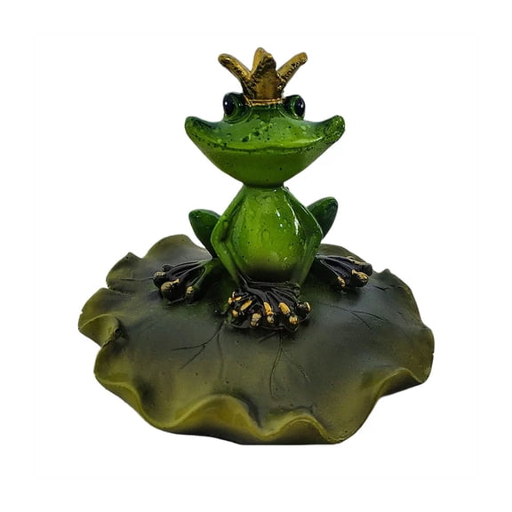 Crowns Frogs Floating Decoration Resins Hand Painting Realistic Frogs Statue For Fish Tanks And Garden Pond