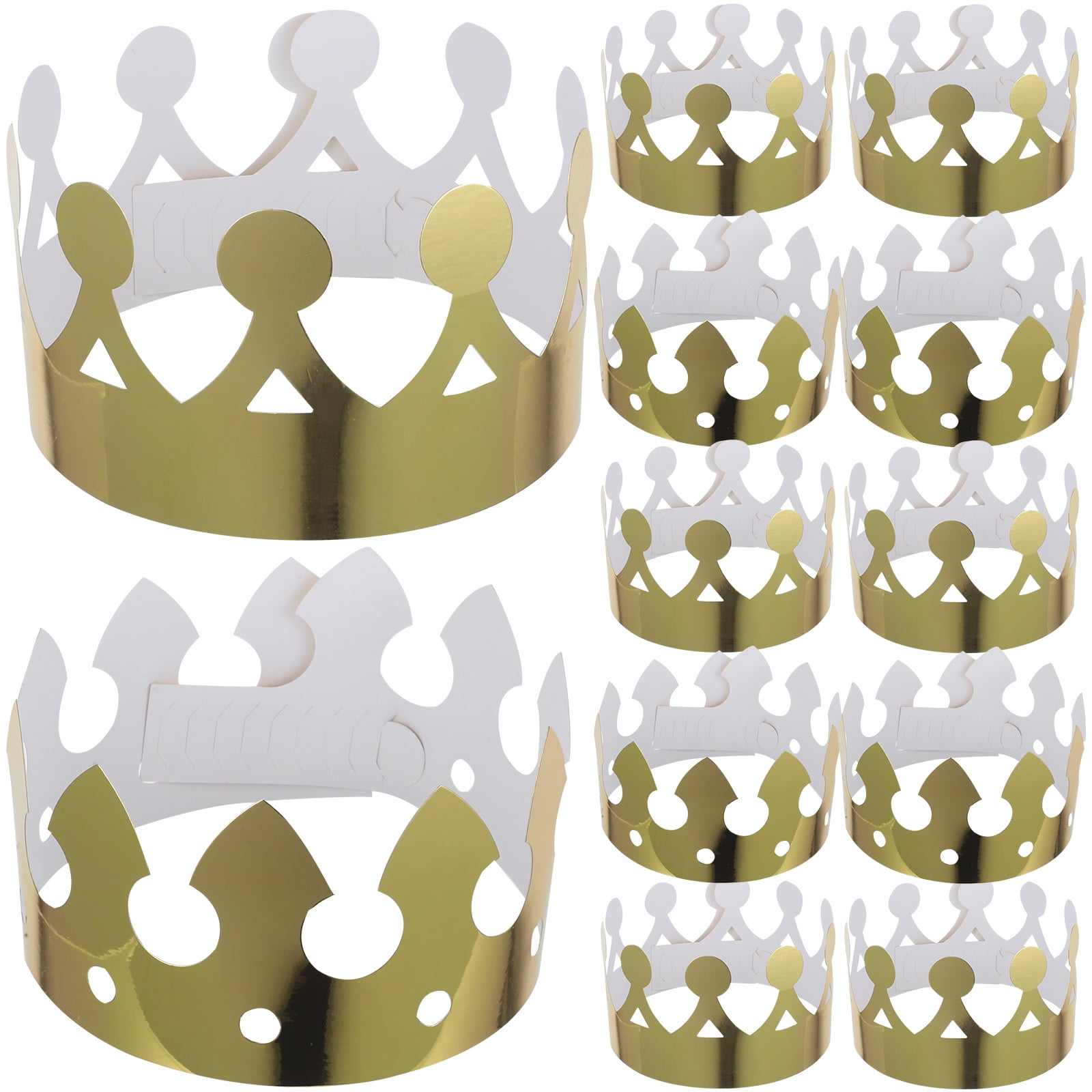 Crowns Hats Party Birthday Paper Kids Gold Jubilee Decorations Adults