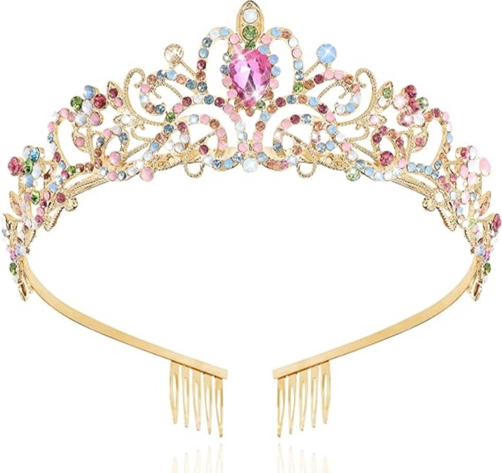 Crowns for Women, Queen Crystal Gold Silver Tiaras with  display picture 3
