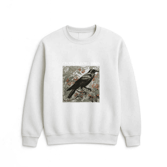 Crows Before Bros Vintage Funny Quote Humor Crow Support Graphic Sweatshirt, up to size 5XL