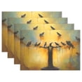 thumbnail image 1 of Crows Birds 12×18 inch Placemats Heat Resistant Washable Foldable Rectangular Placemats Set Decoration Indoor Outdoor for Kitchen Dining Table 6PCs, 1 of 8