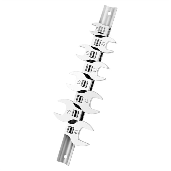 Crows Foot Wrench Set, 8 Pcs Crowfoot Wrench Set for 3/8Inch Drive, Ratchet and Torque Wrench, Fasteners in Tight Spaces