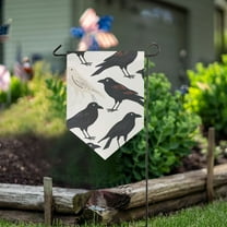 Crows Garden Flag 18" x 12.5" Double Sided Yard Lawn Outdoor Decor Small Yard Flags
