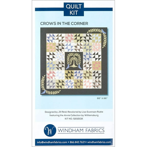 Crows In The Corner Quilt Kit 66in x 66in