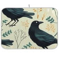thumbnail image 1 of Crows Leaves Dish Drying Mat Dish Drainer Rack Mats Water Absorbent Non-Slip Easy Clean Heat Resistant for Kitchen Counter, 1 of 8