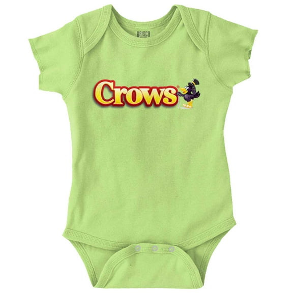 Crows Logo Black Licorice Candy Lover Romper Boys or Girls Infant Baby Brisco Brands 12M