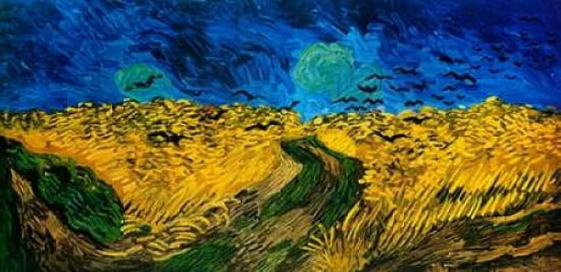 Crows Over Wheat Field Canvas Art - Vincent Van Gogh (24 x 48)