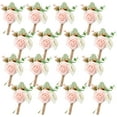 thumbnail image 1 of Crowye 16 Pcs Boutonniere for Men Wedding with Pins Set Groom and Groomsmen Ceremony Anniversary Corsage Wedding Flowers Artificial Bouquets for Formal Dinner Party Fall Vintage Prom (Blush Pink), 1 of 6