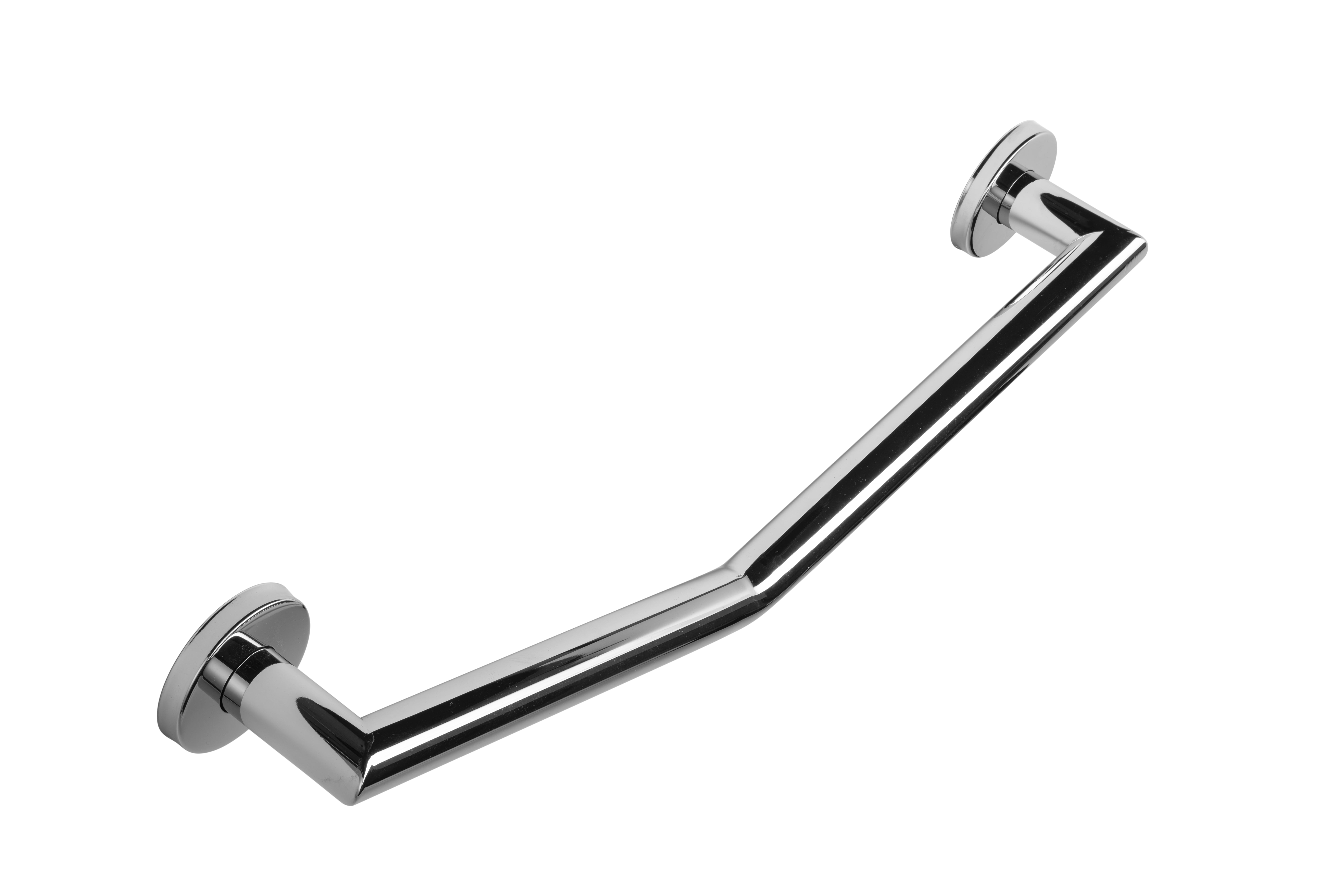 Croydex 23.62 in. Stainless Steel Angled Shower Grab Bar in Chrome
