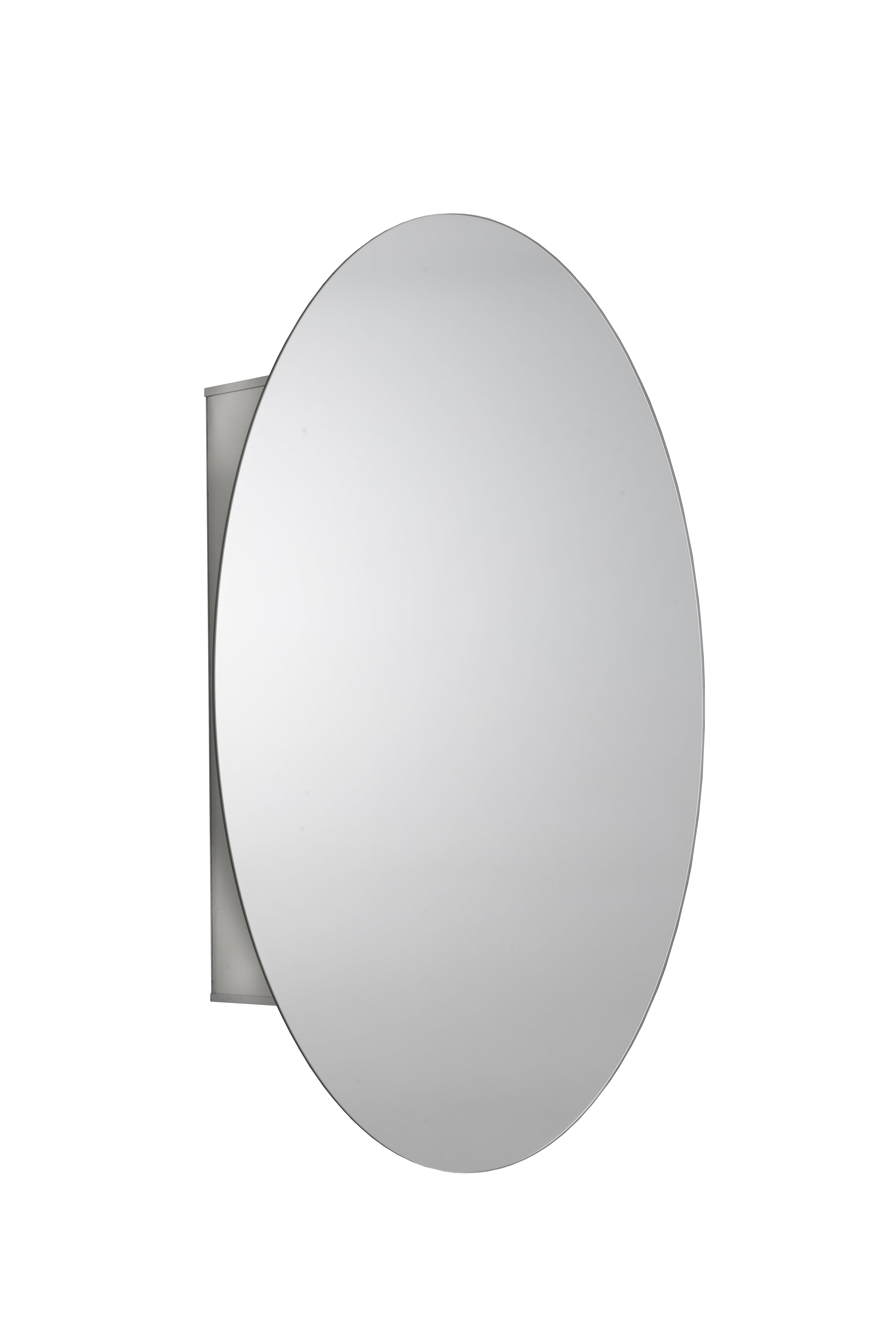 Croydex Davenport Aluminium Oval Medicine with Mirror in Silver