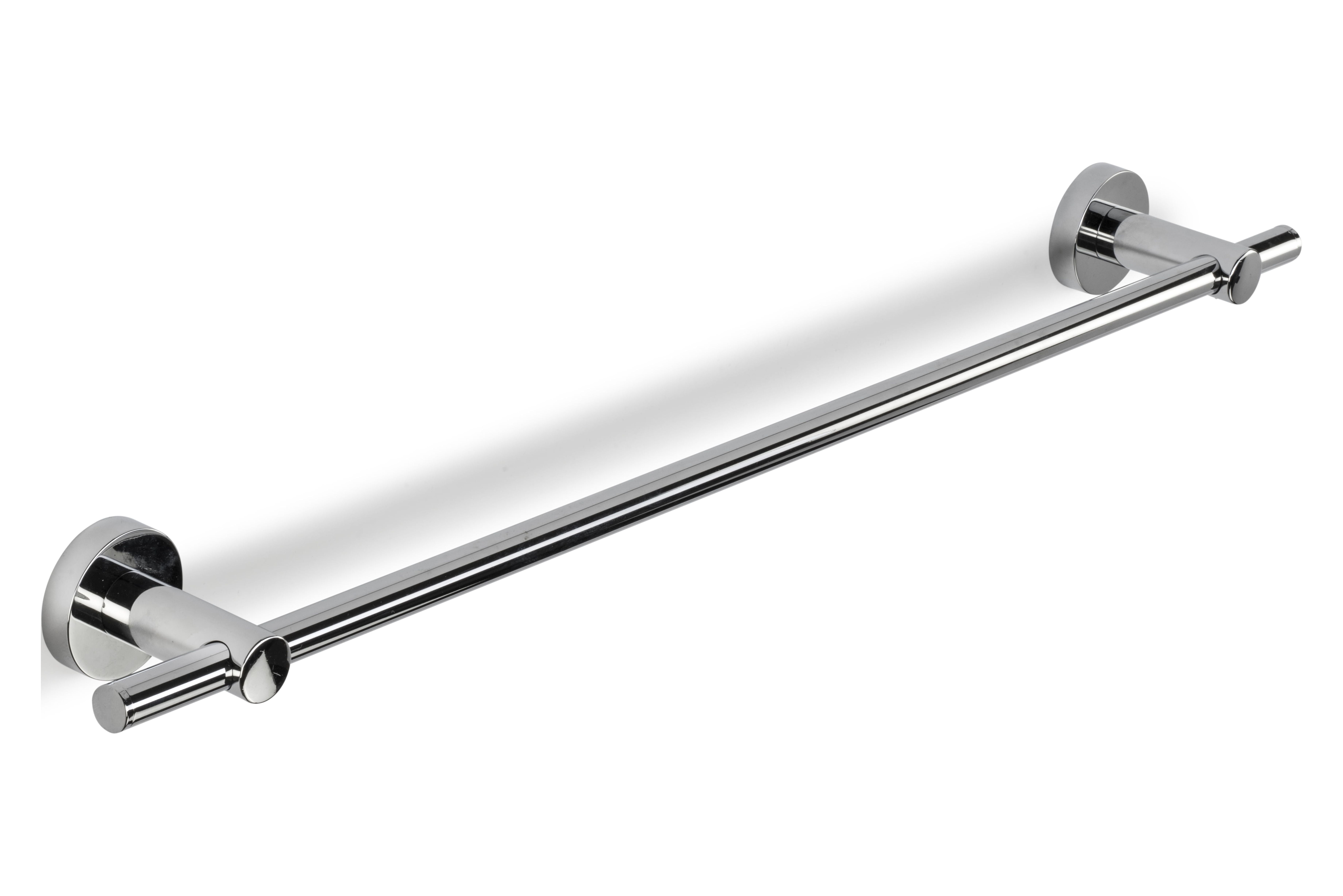 Croydex Epsom Flexi-Fix Screw or Glue Bathroom Towel Bar, Chrome (26.5in)