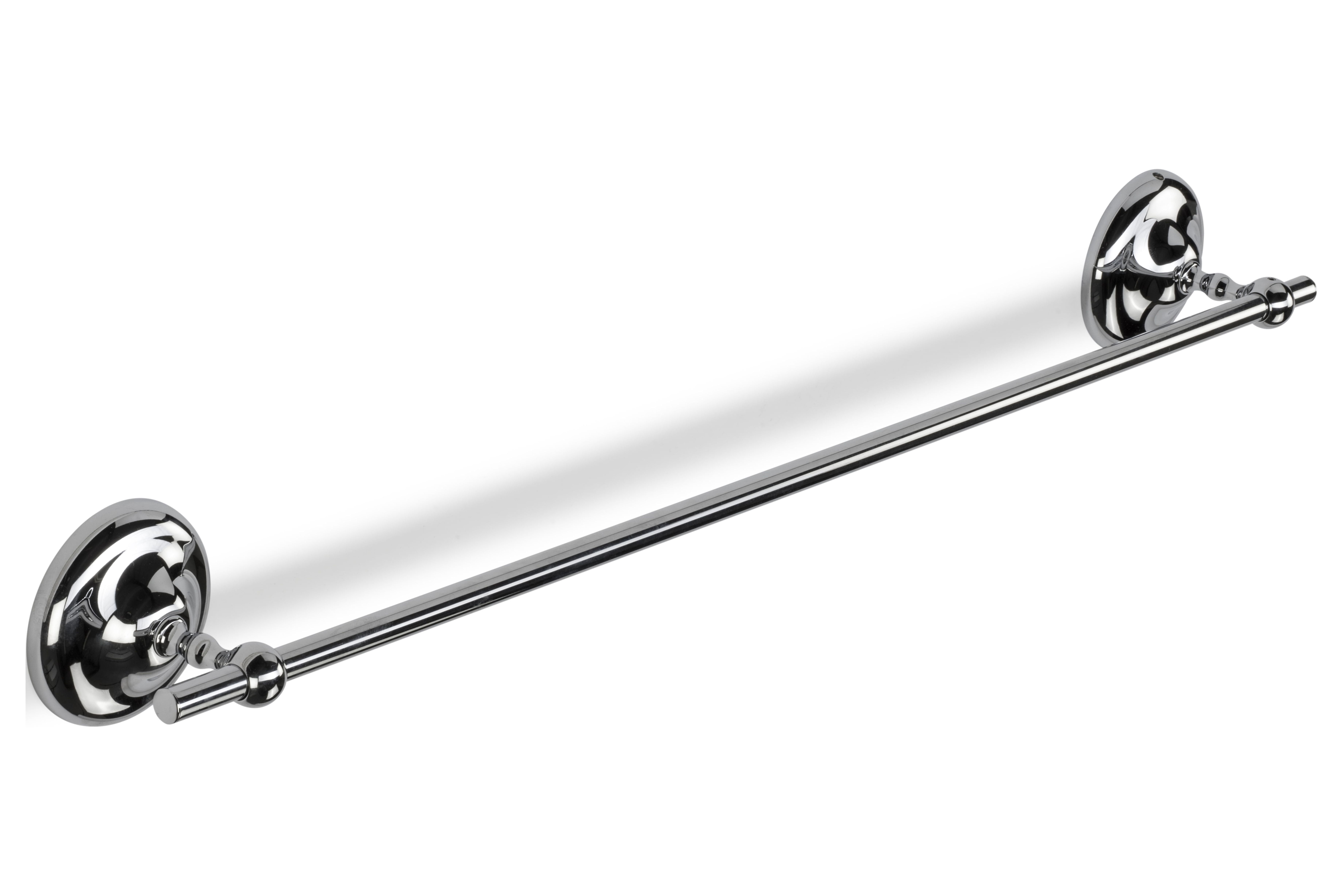 Croydex Grosvenor Flexi-Fix Screw or Glue 26.45" Towel Bar, Chrome