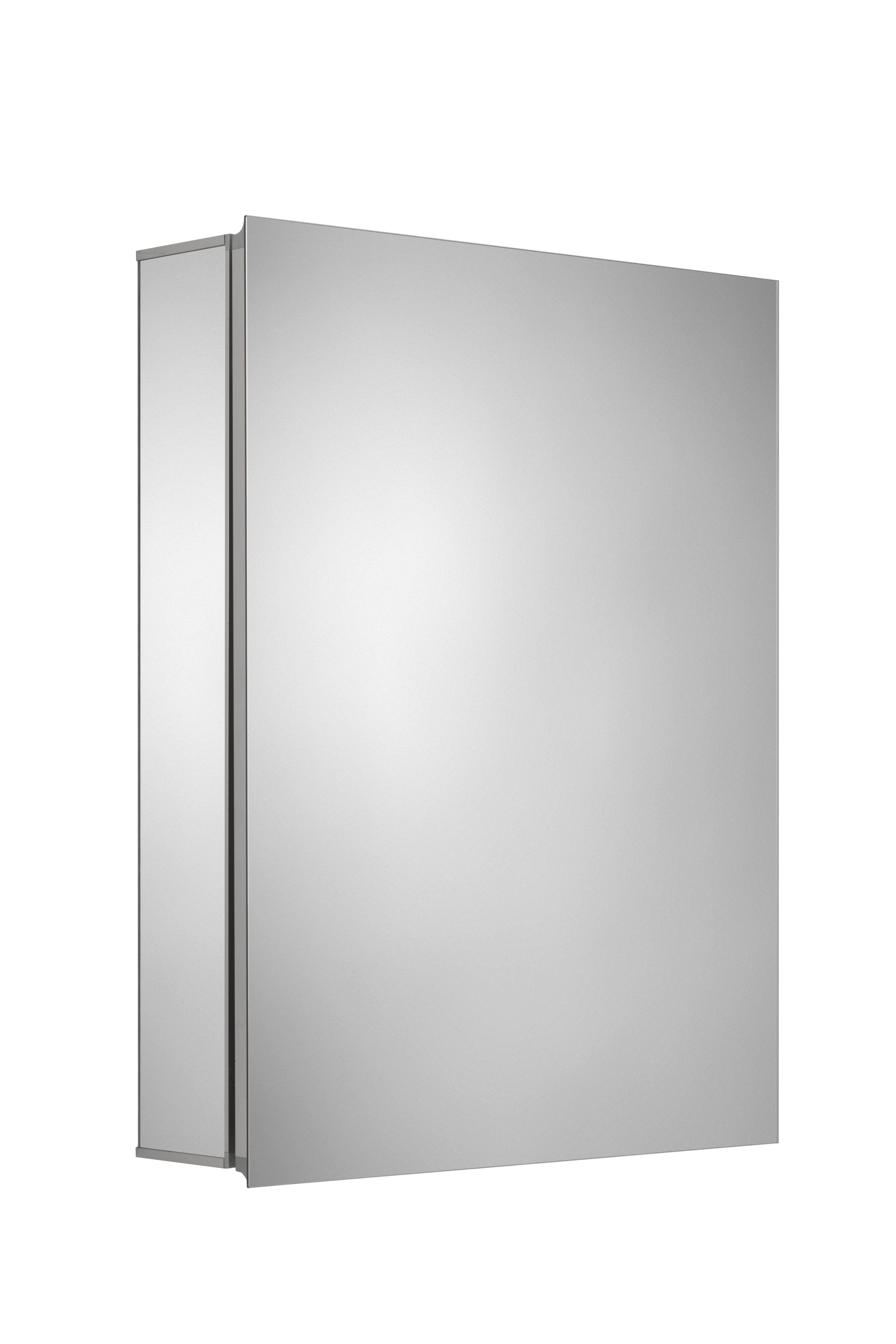 Croydex Hartford Single Door Aluminium Medicine Cabinet with Easy to Fit Bracket (20x26in)