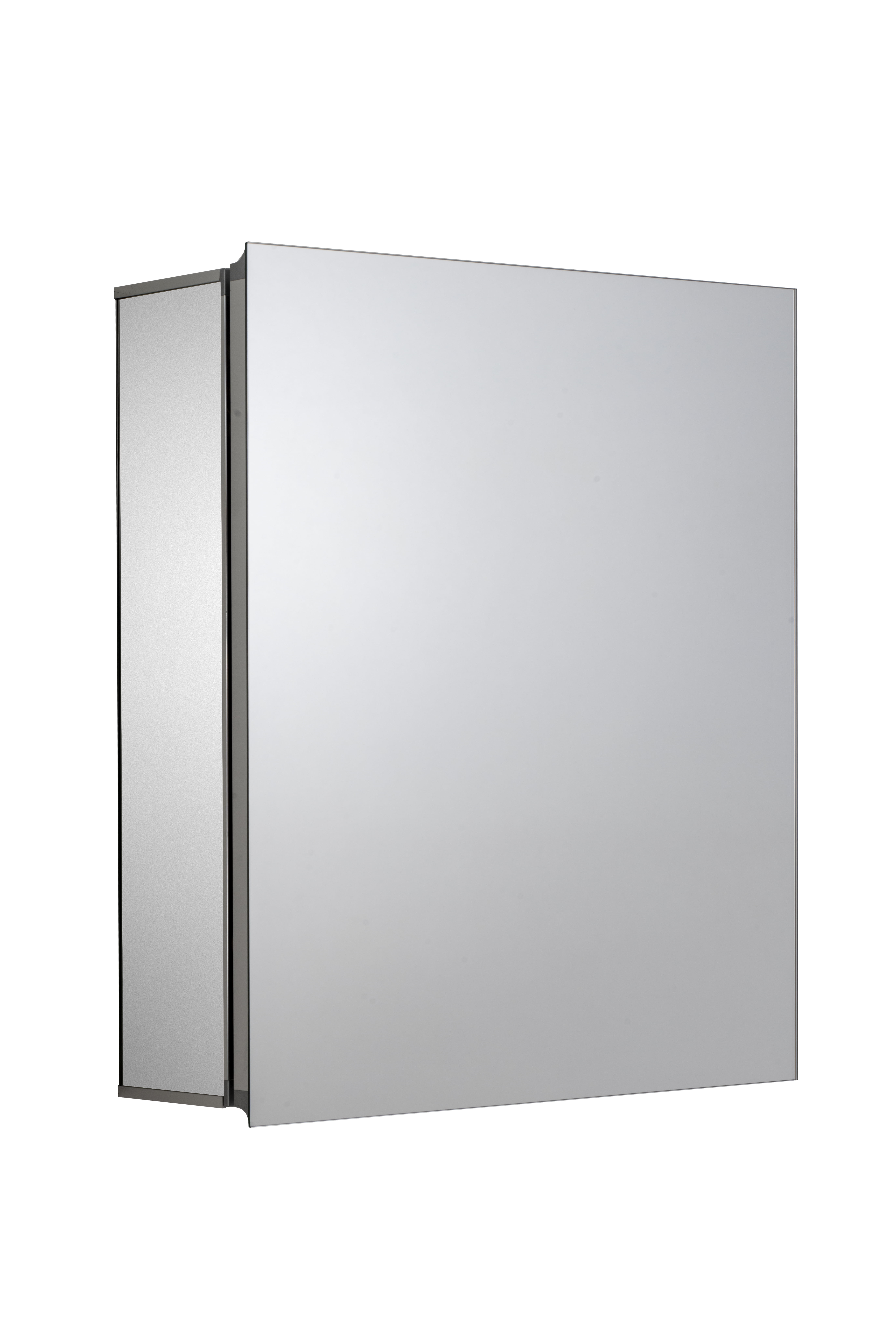 Croydex Hayward Single Door Aluminium Medicine Cabinet with Mirror, Silver (16X20in)