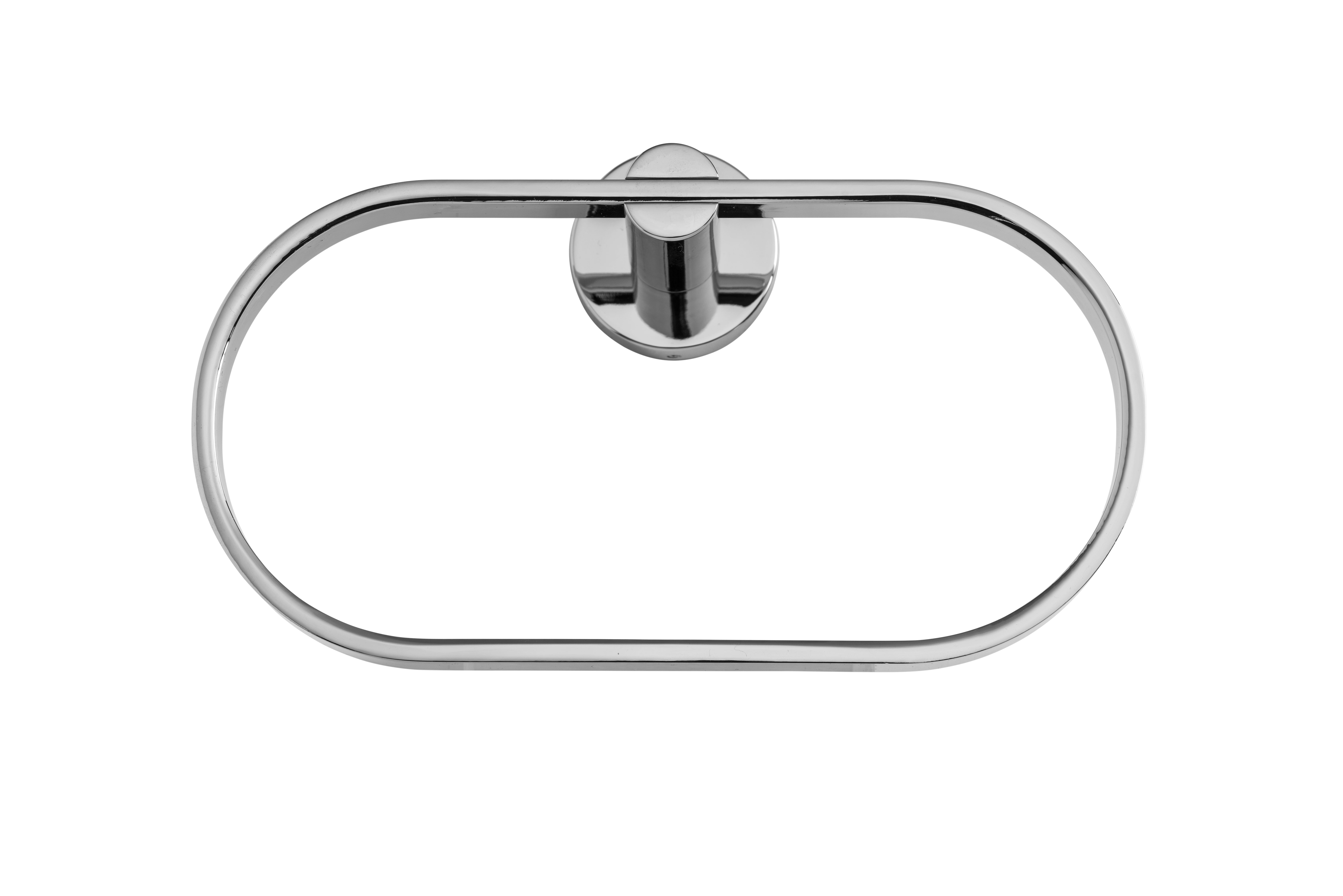 Croydex Metra Flexi-Fix Screw or Glue Towel Ring, Chrome