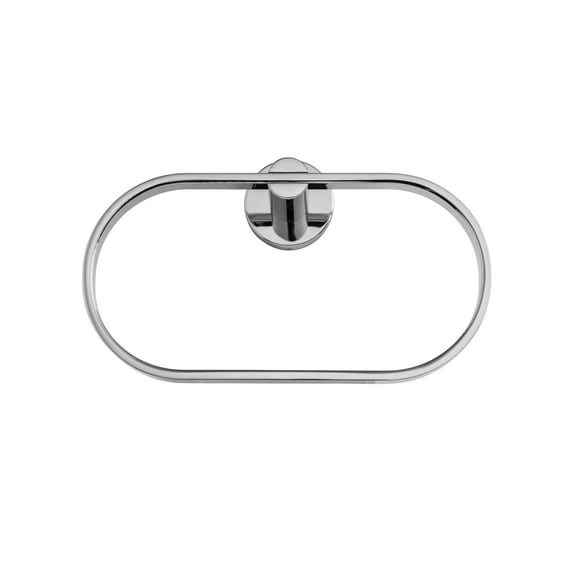 Croydex Metra Flexi-Fix Screw or Glue Towel Ring, Chrome