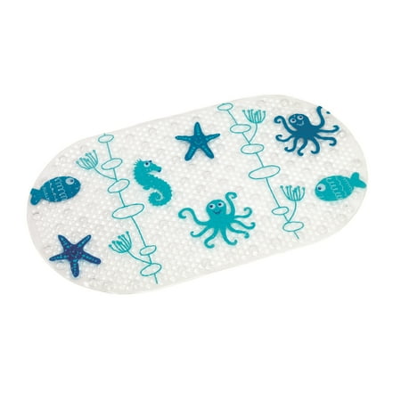 Croydex Non-Slip Bathtub Mat with Suction Cups - Underwater World (28x15in)