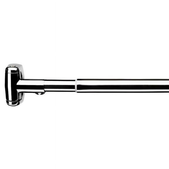 Croydex Premium Adjustable Curved Shower Curtain Rod, Extends 42-82 in, Stainless Steel