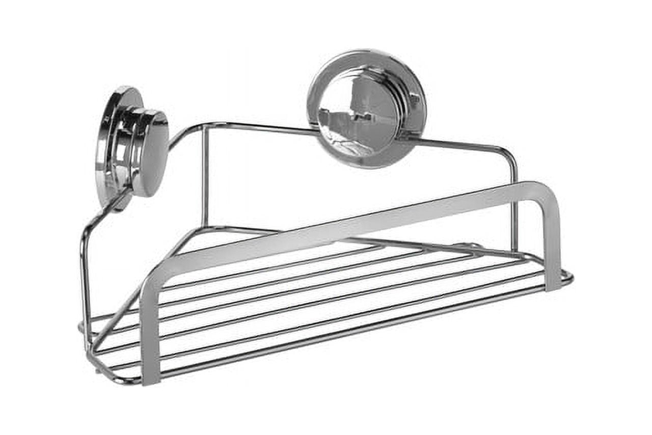 Chrome Suction Mount Corner Shower Caddy