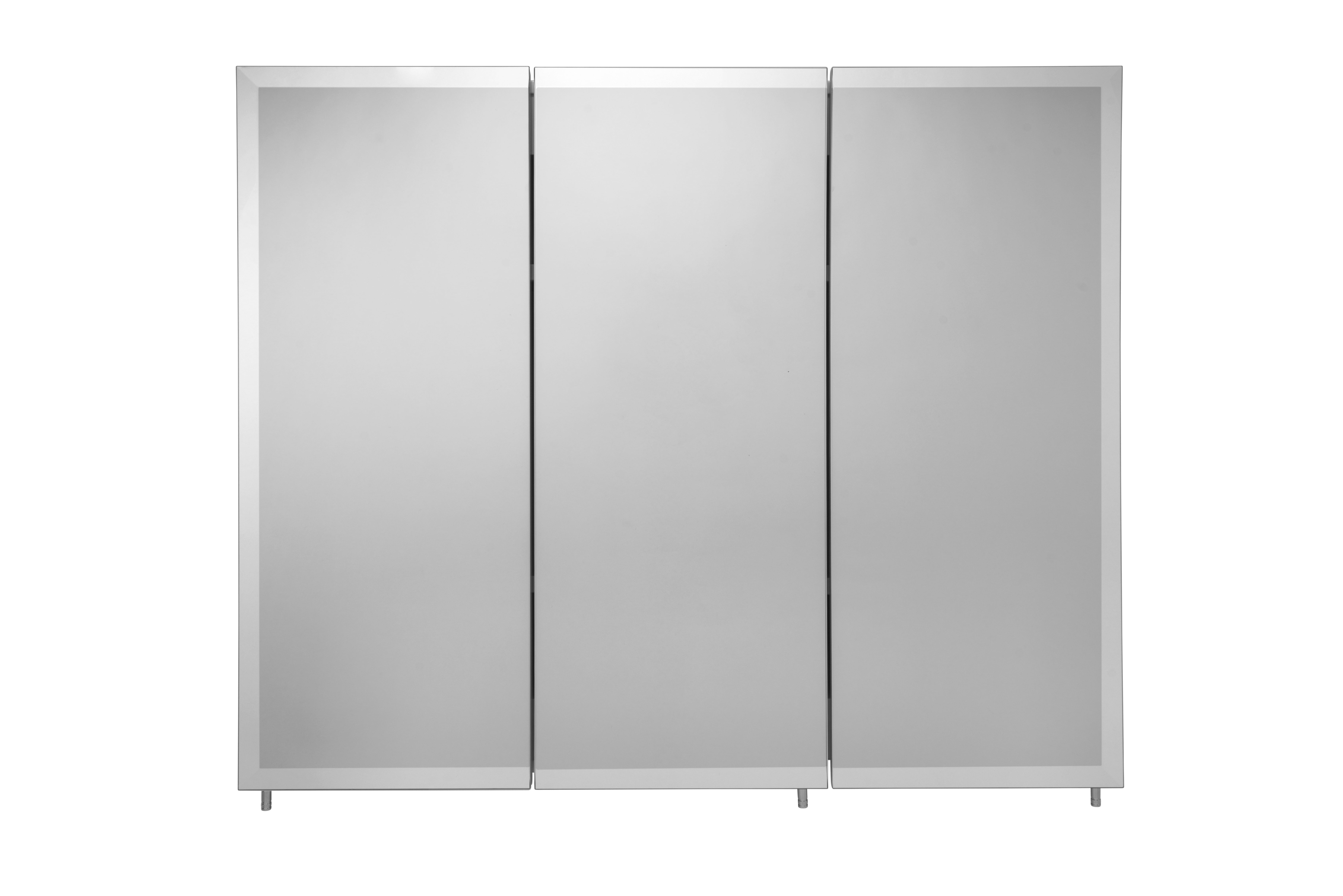 Croydex Texoma Triple Door Tri-View White Steel Medicine Cabinet with Mirror (36X30in)