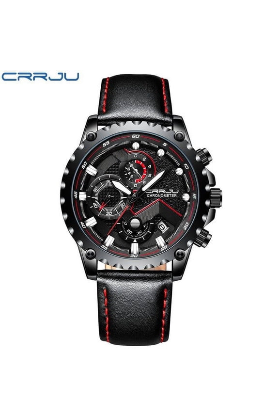 2022 Mens Watches Top Brand Luxury Chronograph Waterproof Date Clock Male Leather Casual Quartz Sports Wrist Watch - Quartz Wristwatches