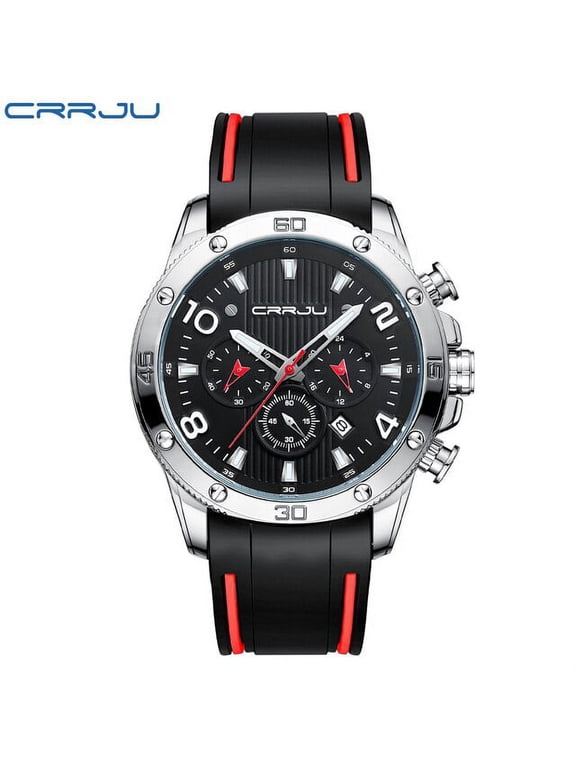 Men's Watch Chronograph Outdoor Sports Waterproof Watches Luminous Display Quartz Rubber Clock Relogio Masculino - Quartz Wristwatches