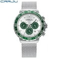 thumbnail image 1 of Crrju Men Watch Quartz 2022 New Japanese Chronograph Top Brand Waterproof Stainless Wristwatches With Date Relogio Masculino - Quartz Wristwatches, 1 of 6