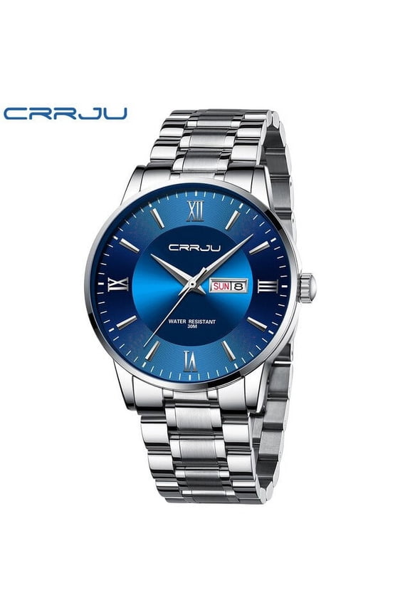 Mens Watch Classic Stainless Steel Watches For Men,business Men's Wrist Watches Analog Waterproof Quartz Watches Auto Date - Quartz Wristwatches