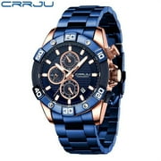 Crrju New Men Watches Top Brand Luxury Chronograph Quartz With Stainless Steel Sports Wristwatch Relogio Masculino - Quartz Wristwatches