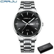 Crrju New Quartz Watch For Men Top Brand Luxury Fashion Business Watches Steel Waterproof Man Sport Wristwatch Relogio Masculino - Quartz Wristwatches