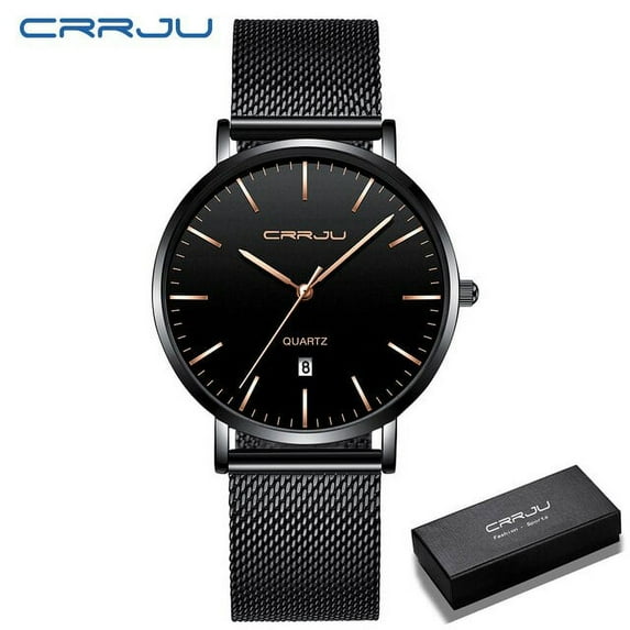 Crrju Watch Men Waterproof Fashion Luxury Business Quartz With Calendar Stainless Steel Wrist Gold Watches Relogio Masculino - Quartz Wristwatches