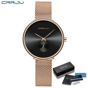 Crrju Women's Watches 2021 Luxury Ladies Watch Fashion Minimalist Waterproof Slim Band Watches For Women Gift Reloj Mujer - Quartz Wristwatches