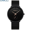 thumbnail image 1 of Crrju watch men Top Brand Luxury Quartz watch Casual quartz watch stainless steel Mesh strap ultra thin clock male Relog, 1 of 6