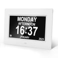thumbnail image 1 of Crtynell Digital Day Calendar Clock Multifunctional Extra Large Dementia Digital Clock with 5 Alarms and Medication Reminders Impaired Vision Digital Clock (7" White), 1 of 10