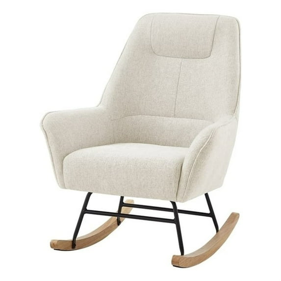 Cru Linen Rocking Armchair, Beige