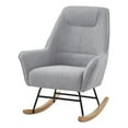 thumbnail image 1 of Cru Linen Rocking Armchair, Grey, 1 of 7