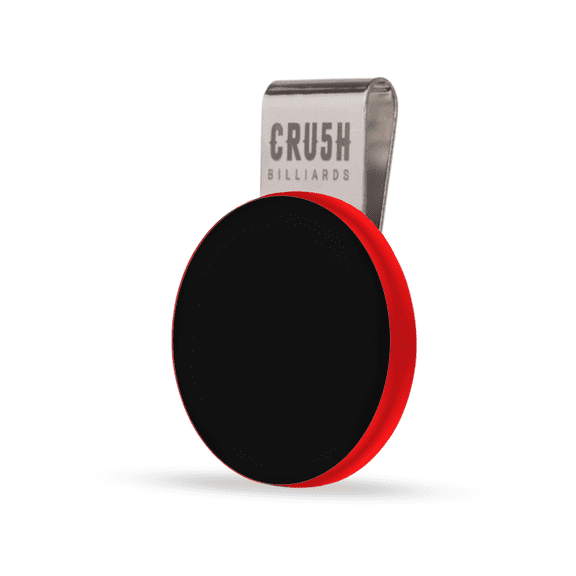 Cru5h Billiards Ultra-Grip Magnetic Chalk Holder Clip - Neodymium Belt Clip for Secure Cue Chalk, Pool Stick Chalk Holder, Ideal for Billiards & Pool Accessories, Cue Stick Magnetic (Red)