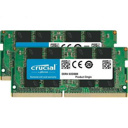 Crucial - 16GB (2PK 8GB) 3200MHz speed PC4-25600 DDR4 SODIMM Laptop Memory Kit - Green