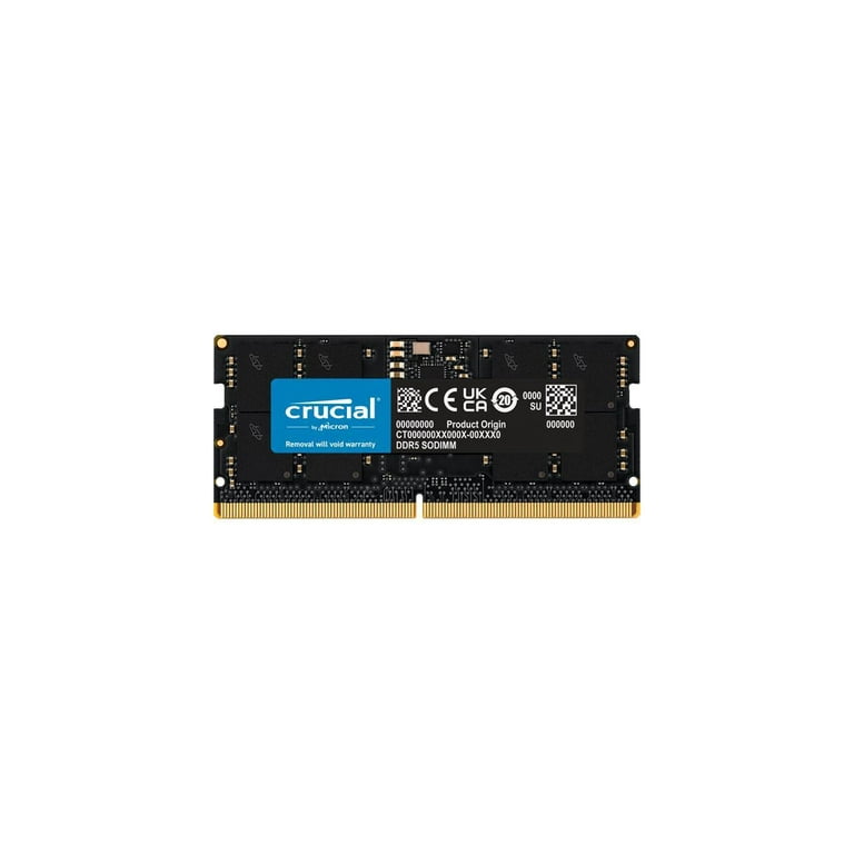 Crucial 16GB 262-Pin DDR5 SO-DIMM DDR5 4800 (PC4 38400) Laptop Memory Model CT16G48C40S5 Crucial 16GB 262-Pin DDR5 SO-DIMM DDR5 4800 (PC4 38400) Laptop Memory Model CT16G48C40S5