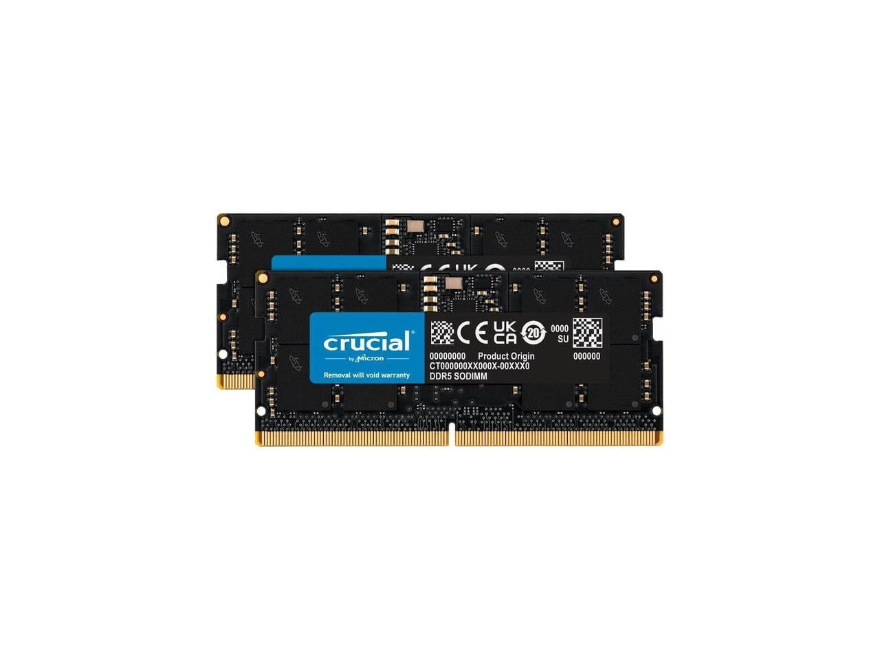 Crucial 32GB DDR5 5200 (PC5 41600) - 2 x 16GB RAM Laptop Computer