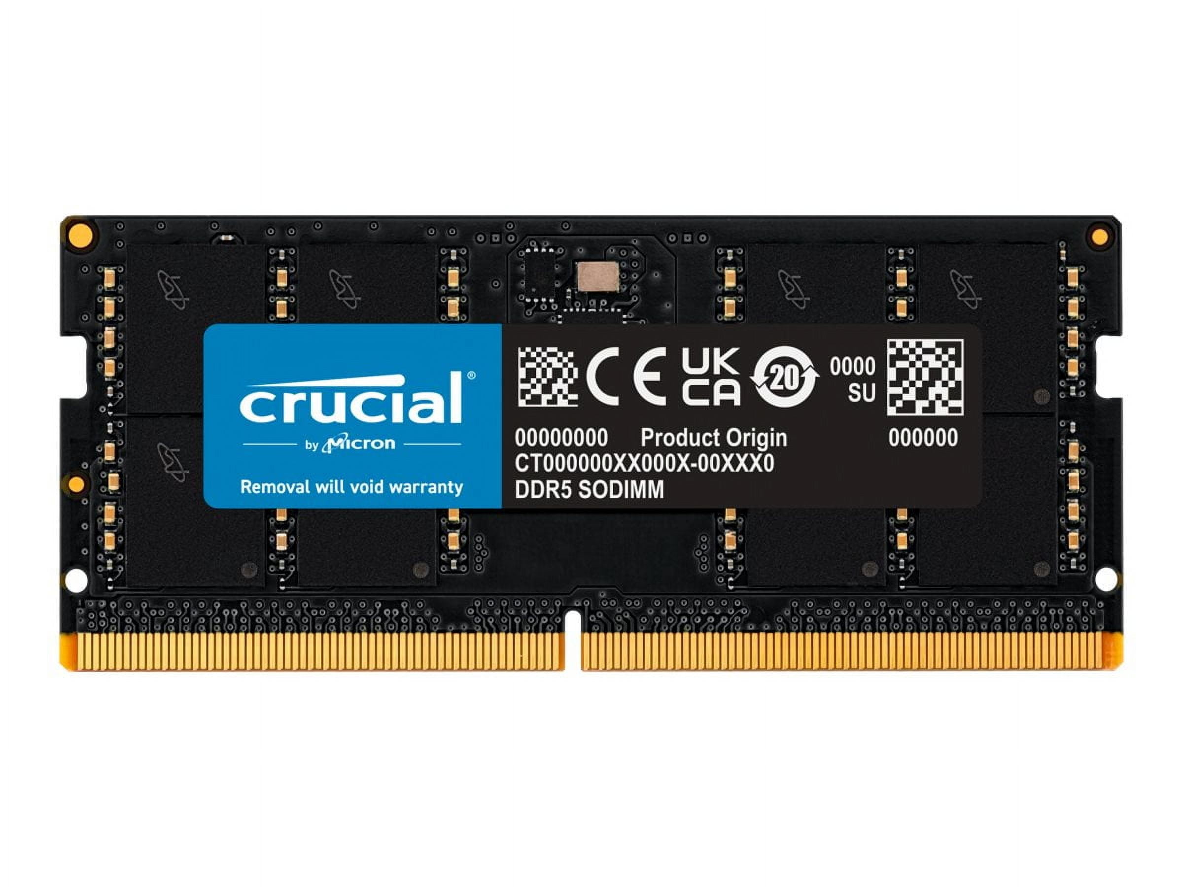 Crucial 16GB DDR5-4800 （32GB ※16GB×2) Crucial 16GB DDR5 RAM Kit (2x8GB), 4800MHz (PC5-38400) CL40