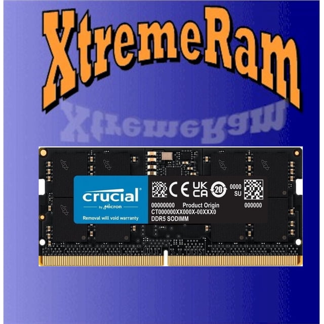 32 Ram Speed Crucial 32GB CT32G48C40S5 DDR5 SODIMM 4800MHz PC5-38400 262-Pin Laptop ...