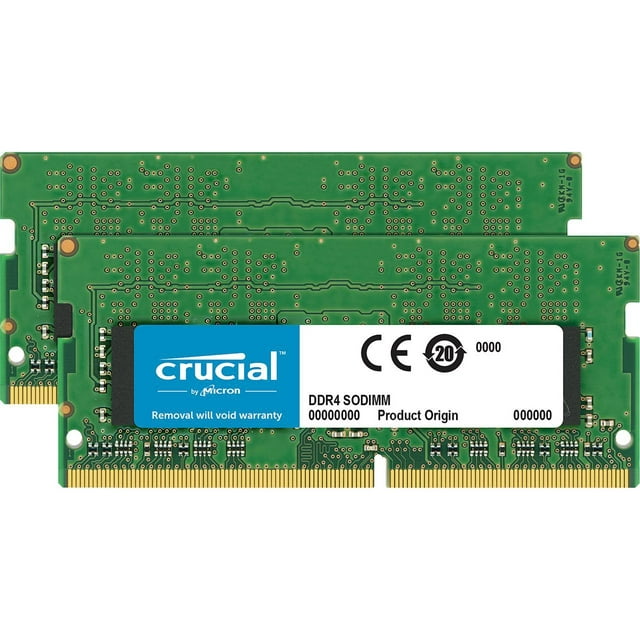 Crucial 32GB Kit (16GBx2) DDR4 2400 MT/s (PC4-19200) DR x8 SODIMM 260-Pin for Mac - CT2K16G4S24AM