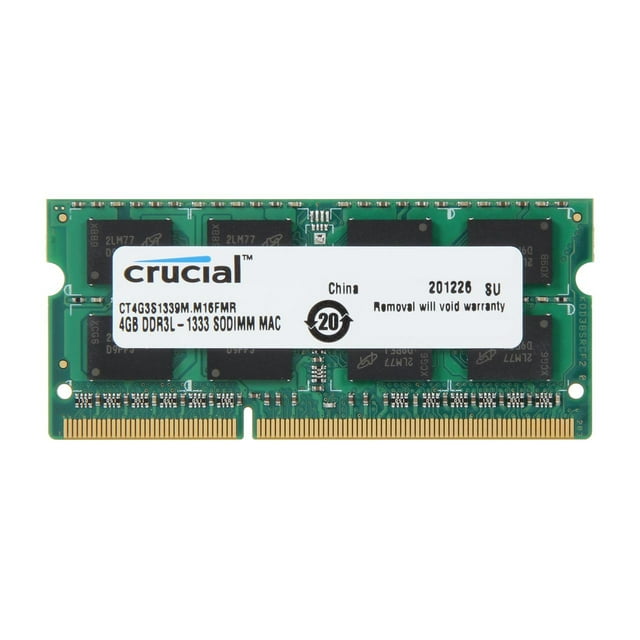 "Crucial 4GB DDR3L-1333 SODIMM Memory for Mac - CT4G3S1339M"